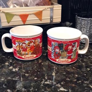 Set of 2 Campbell’s Collectible. Soup Kids Mugs NWOT Fall/Winter collection 2000